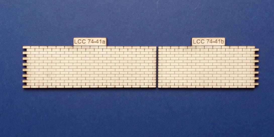 LCC 74-41 O gauge basement for goods shed office - side brickwork Side brickwork for goods shed office basement. Requires LCC 74-40 and LCC 74-42 to complete the basement.